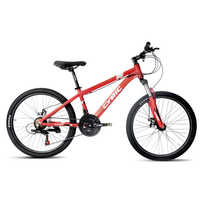 24 inch Mountain Bike for Teens, Aluminum Frame, Suspension Fork, Disc Brake, 24 inch Bicycle, Multiple Colors for Youth